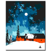 Painting by Numbers Northern Lights Aurora Night